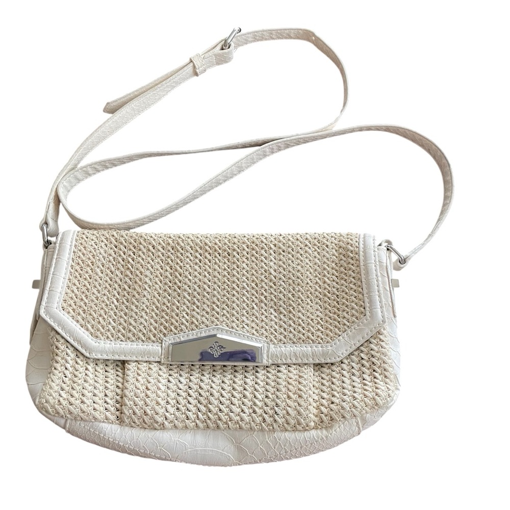 Simply Vera Vera Wang Cream Woven Shoulder Bag